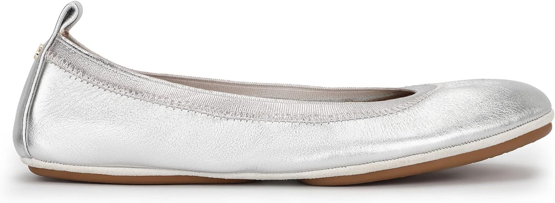 Samara Women'S Leather Metallic Foldable Ballet Flat