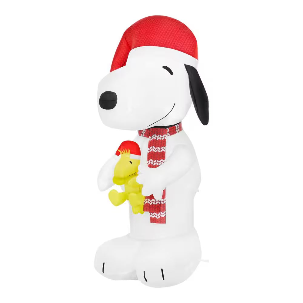 3.5 Ft. H X 1.41 Ft. W LED Airblown Holiday Lights Snoopy with Woodstock Christmas Inflatable