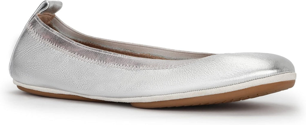 Samara Women'S Leather Metallic Foldable Ballet Flat