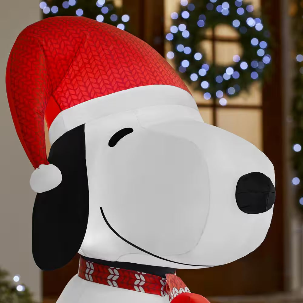 3.5 Ft. H X 1.41 Ft. W LED Airblown Holiday Lights Snoopy with Woodstock Christmas Inflatable