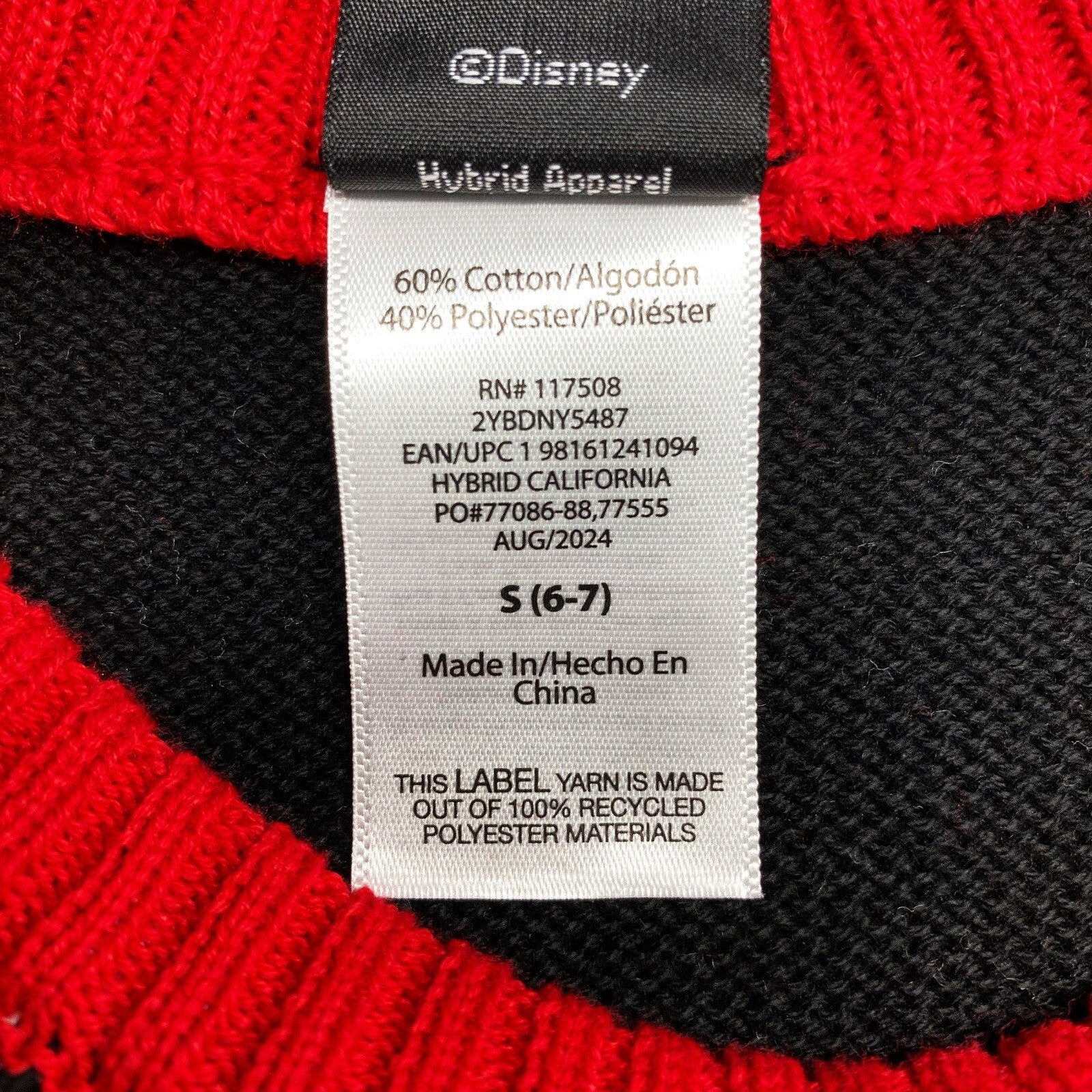 The Nightmare before Christmas Sweater Kids S 6-7 Ugly Sweater Jack Skellington