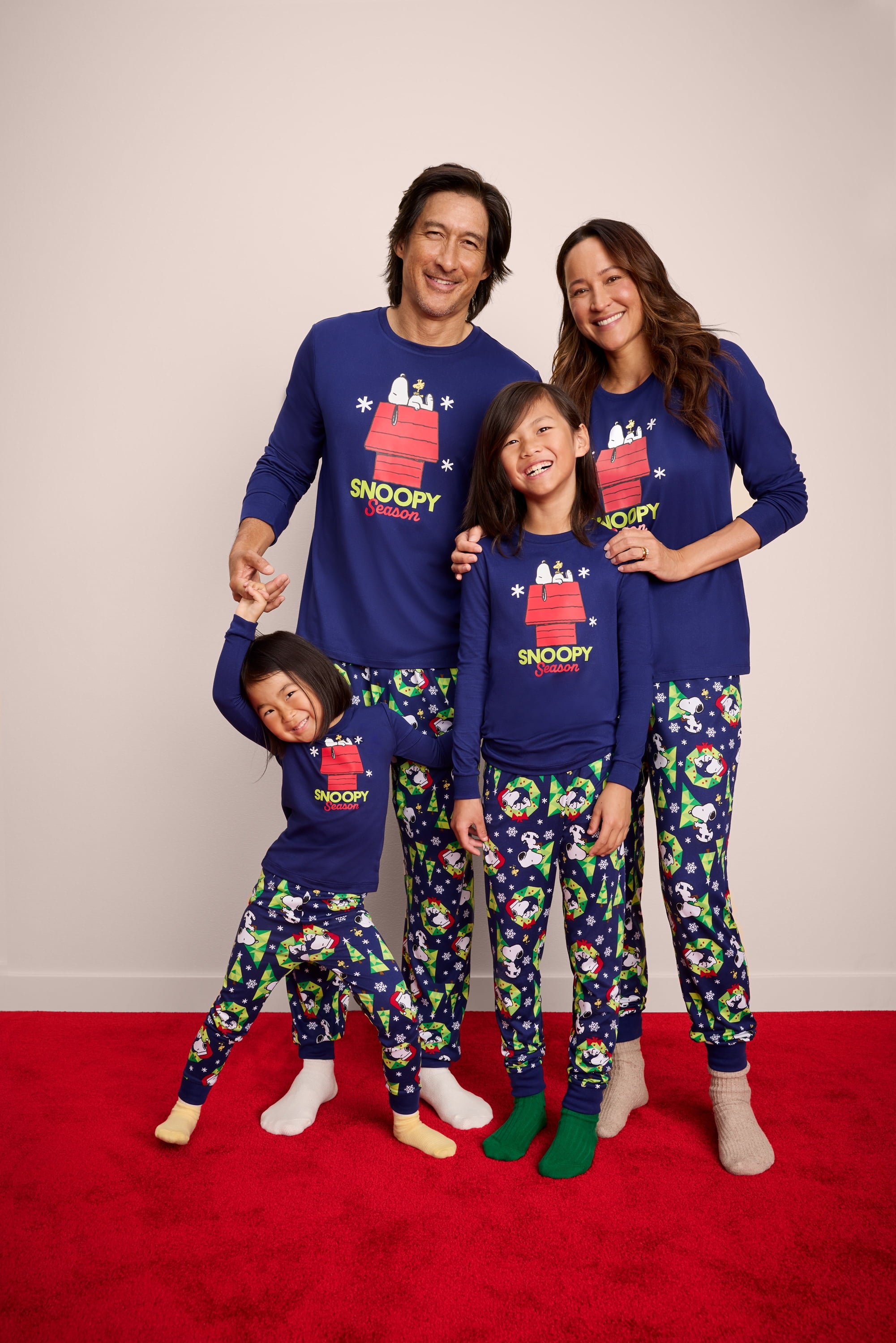 Snoopy Pet Matching Family Pajamas, 1-Piece, Sizes XS-2XL