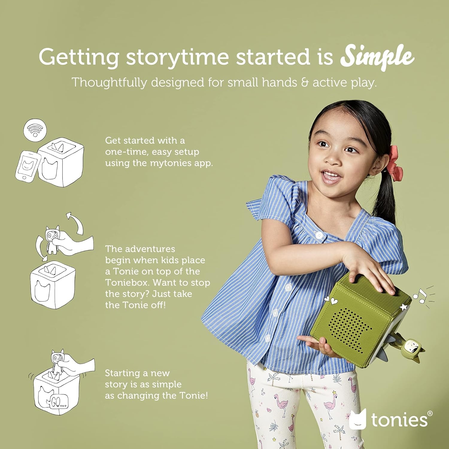 Toniebox Starter Set with Woody and Playtime Puppy - Green [Discontinued]