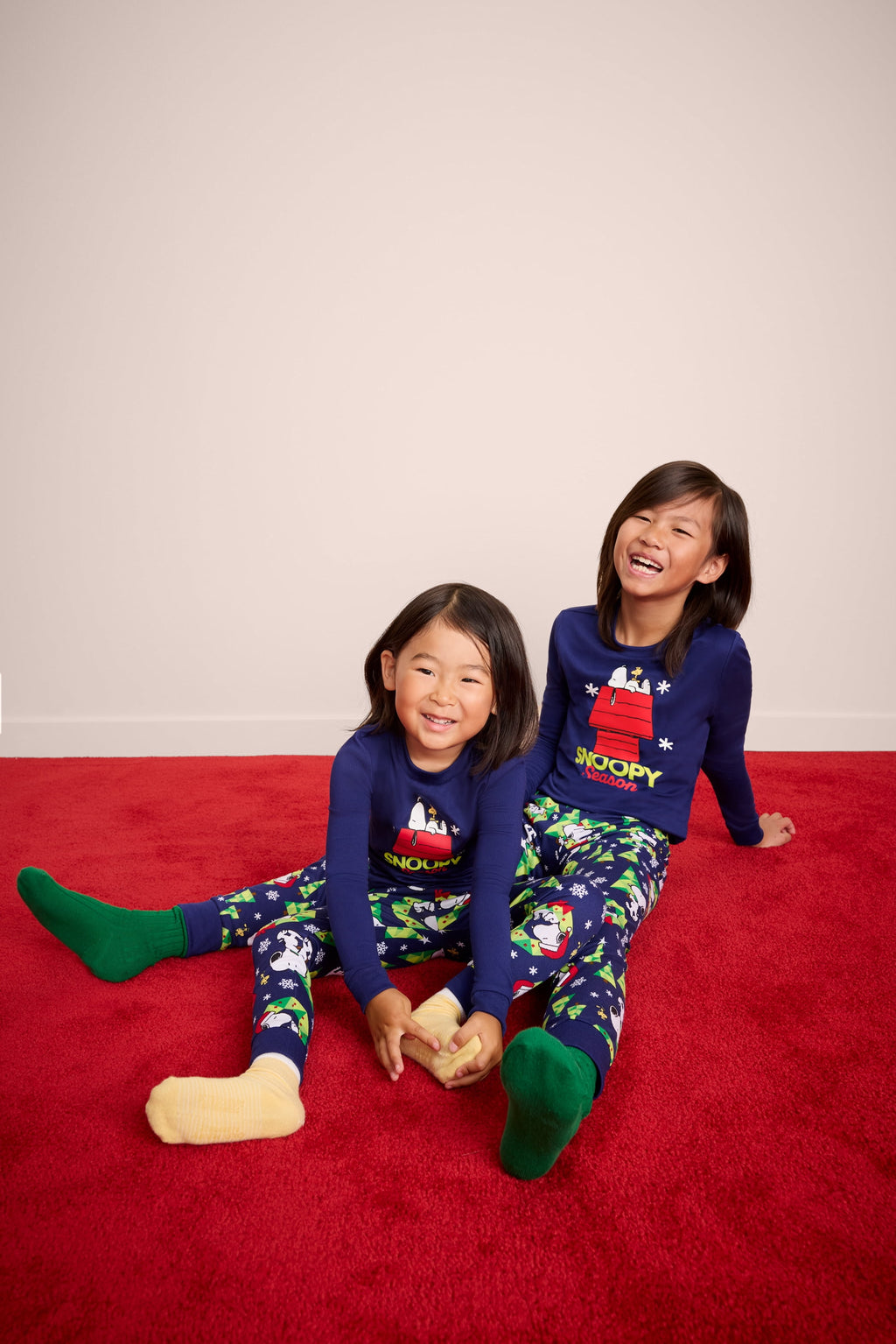 Snoopy Unisex Infant Matching Family Pajamas Top and Pants Set, 2-Piece, Sizes 6M-18M