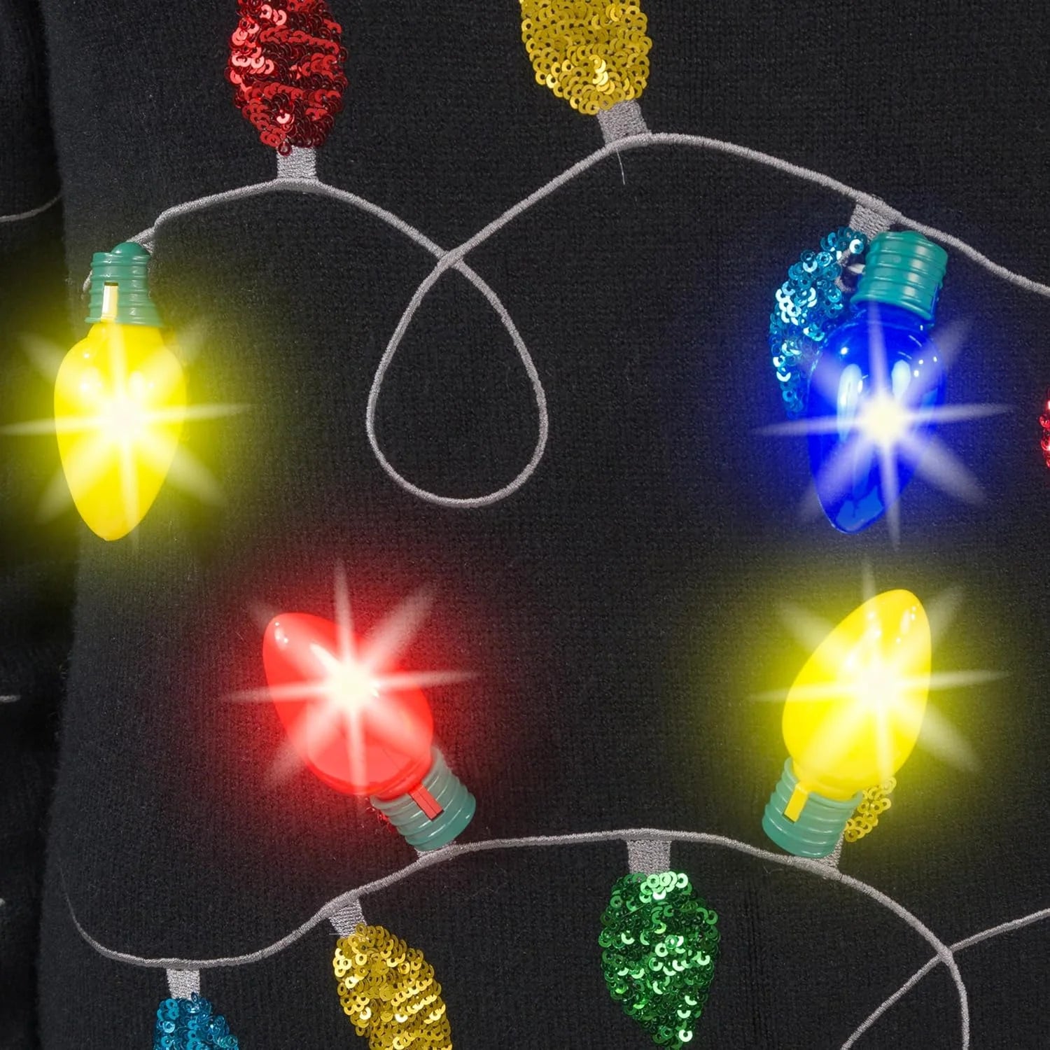 Light up Christmas Sweater Dress,Ugly Christmas Sweaters for Women,Funny Black Long Christmas Dress for Women 2024