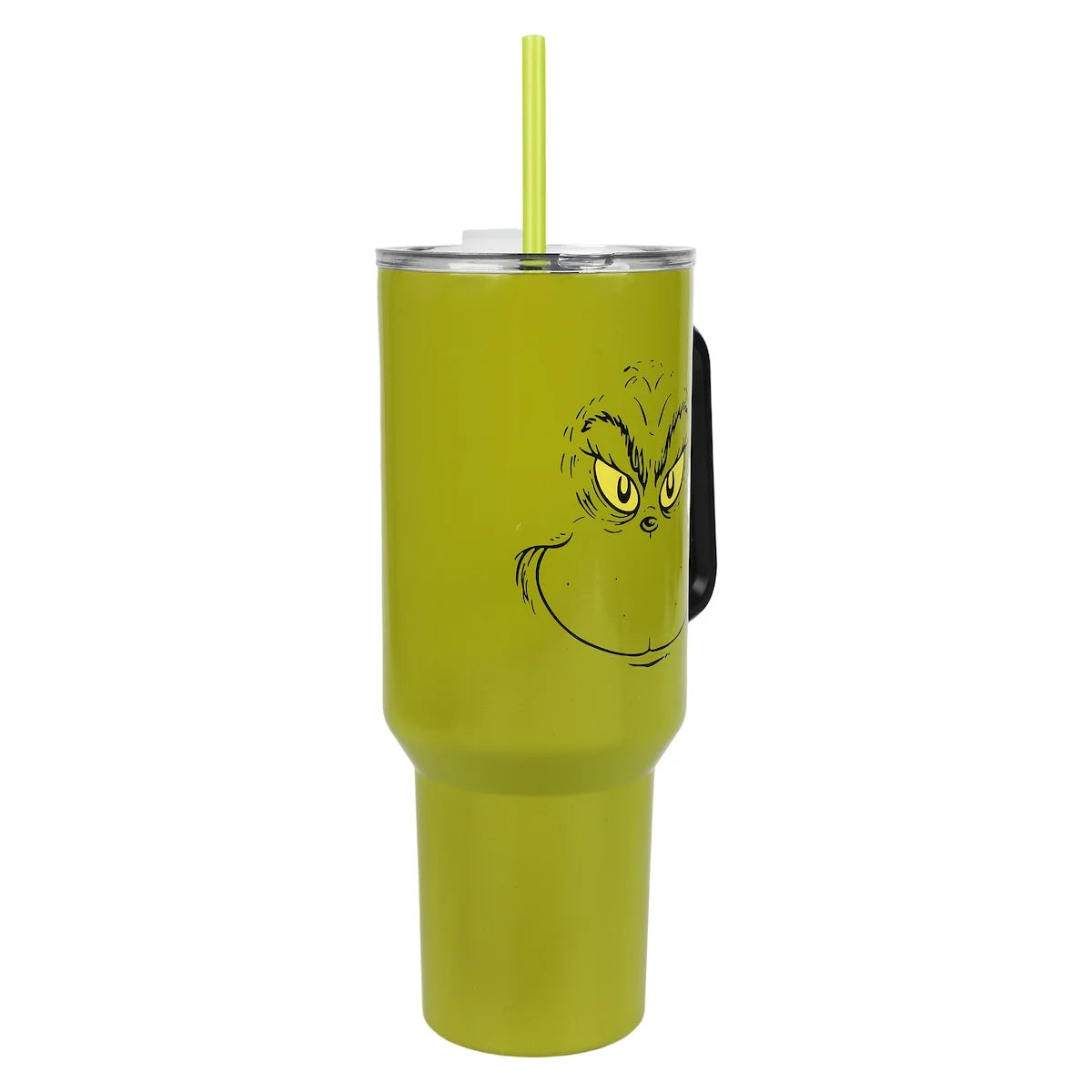 Grinch Grinning Face 40 Oz Green Stainless Steel Tumbler with Handle