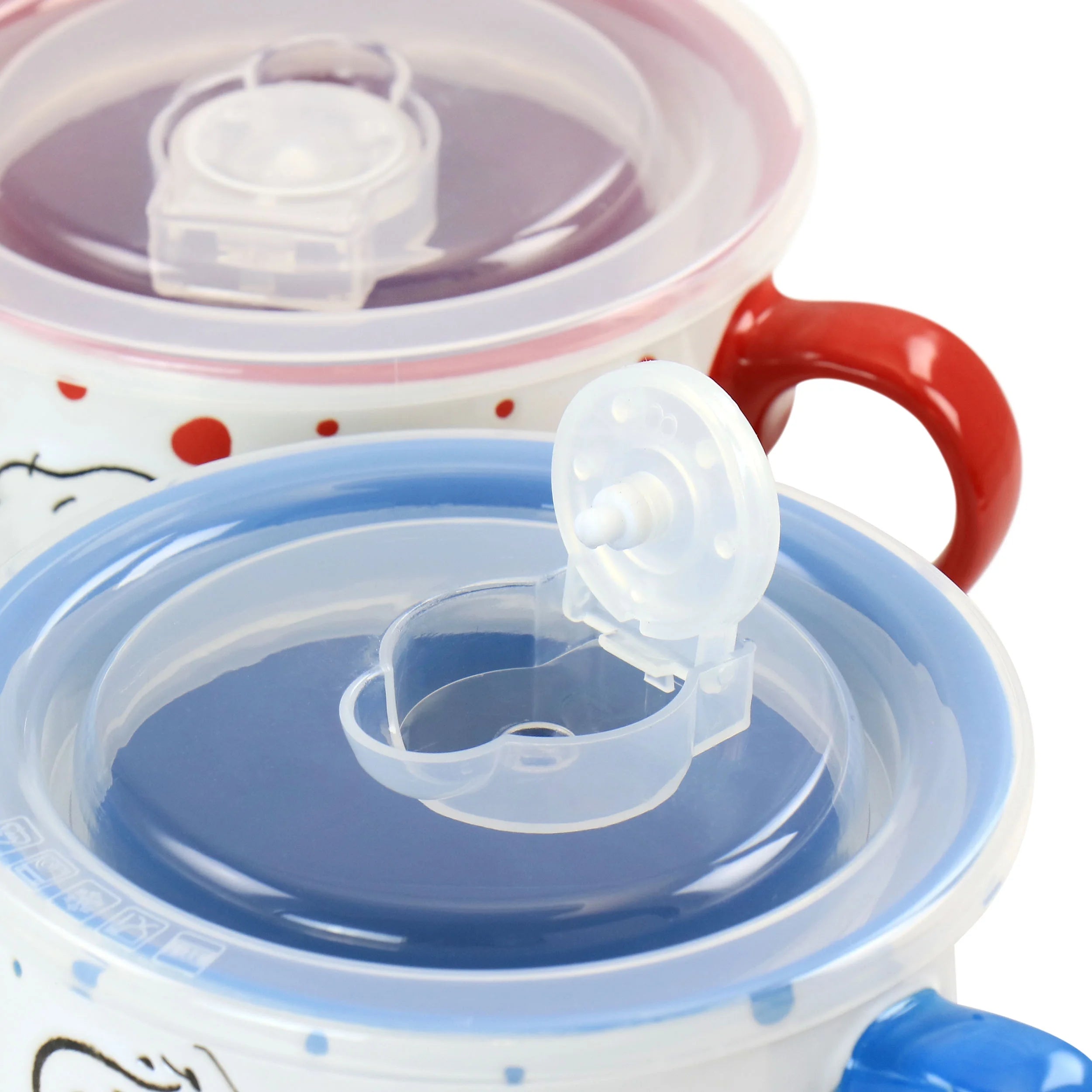 Freckled Joy 25Oz Stoneware 4 Piece Soup Cup and Lid Set in Assorted Designs