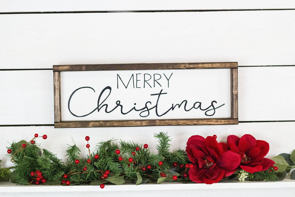 Merry Christmas Wood Sign