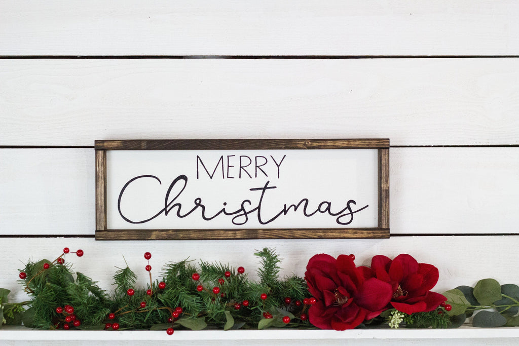Merry Christmas Wood Sign