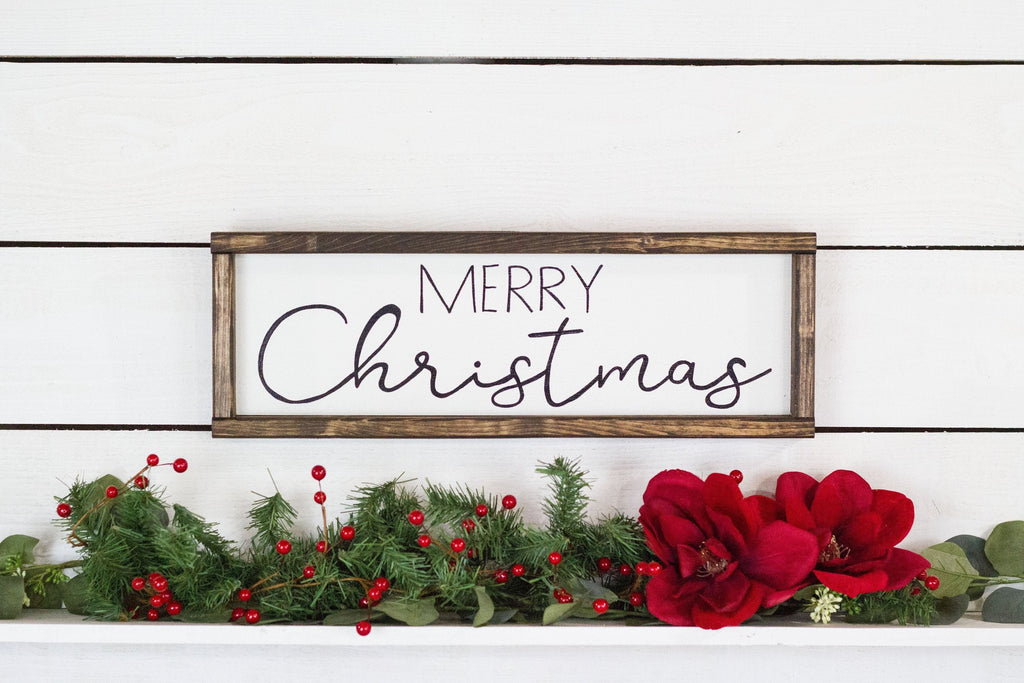 Merry Christmas Wood Sign